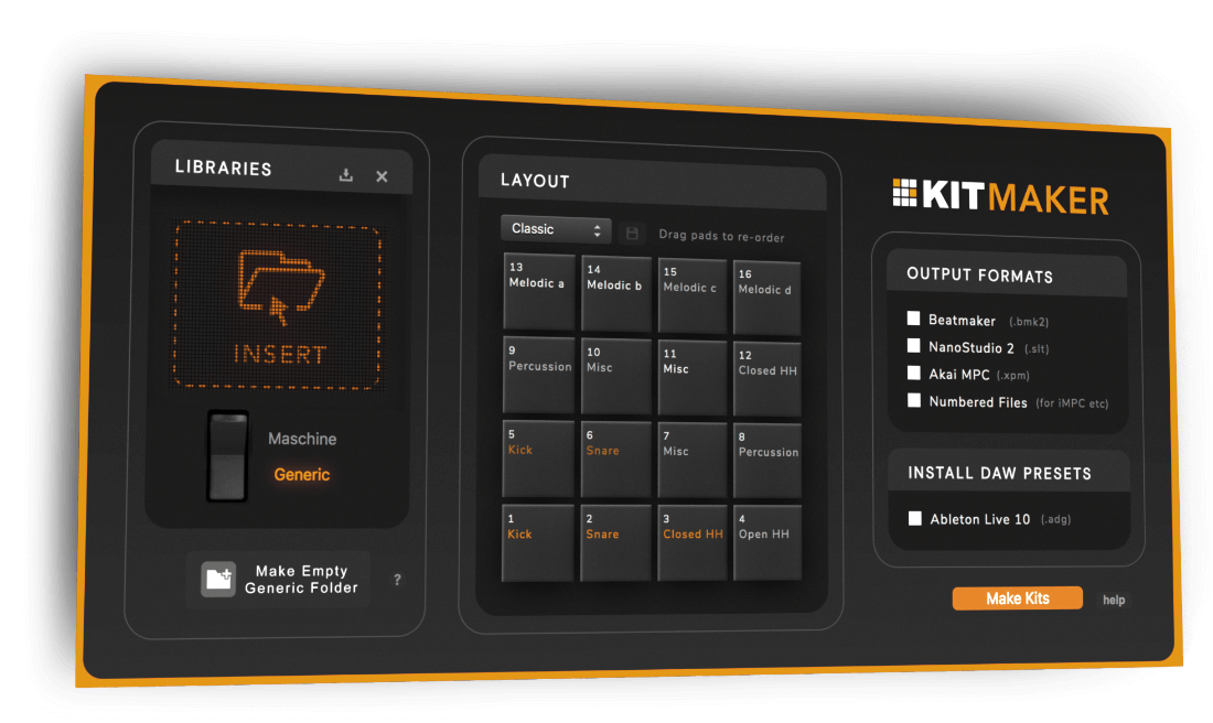 Kit Maker - Batch Convert Kits using Your Own Samples or Maschine Libraries
